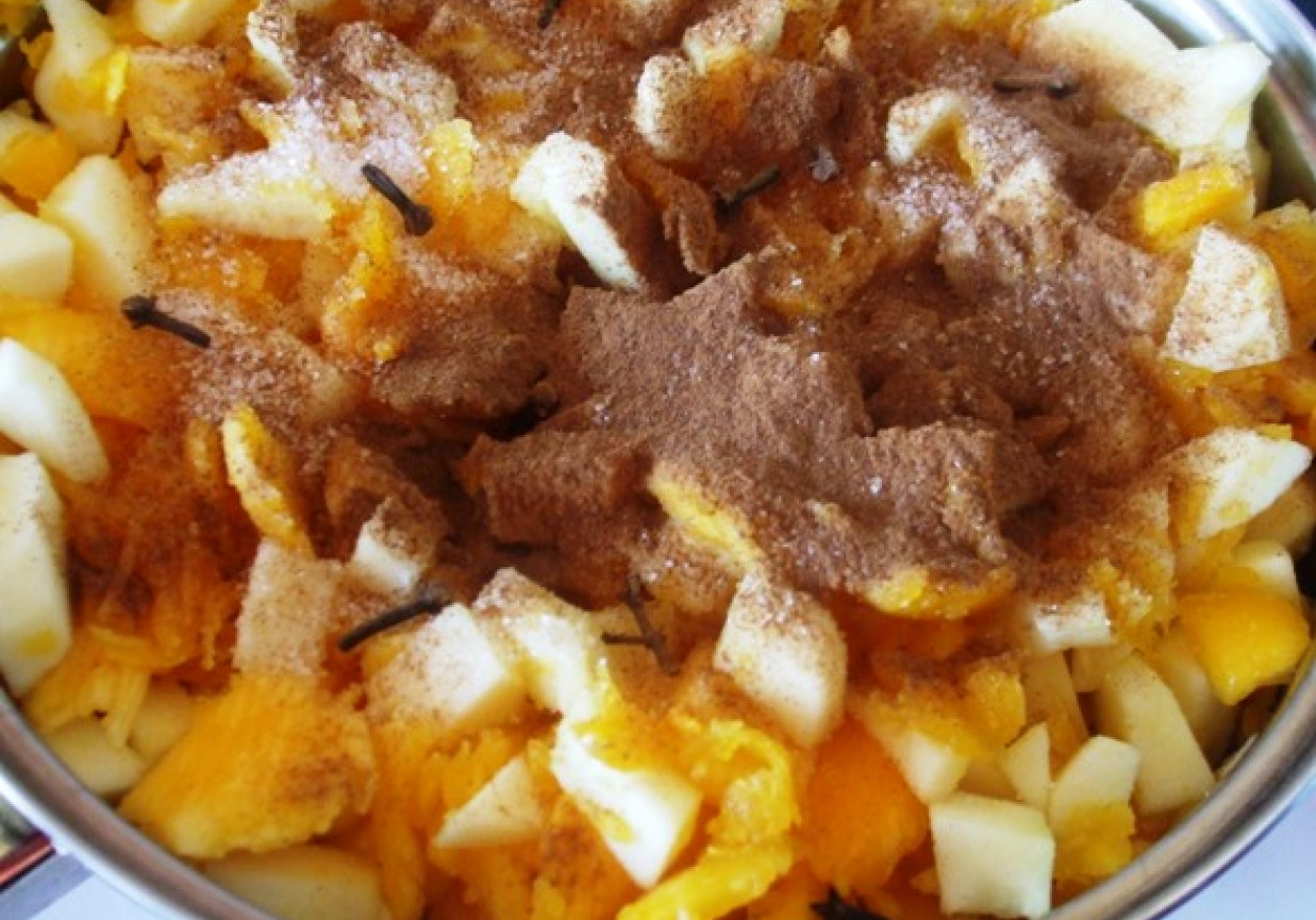 Mus dyniowo-jabłkowy z bananem foto