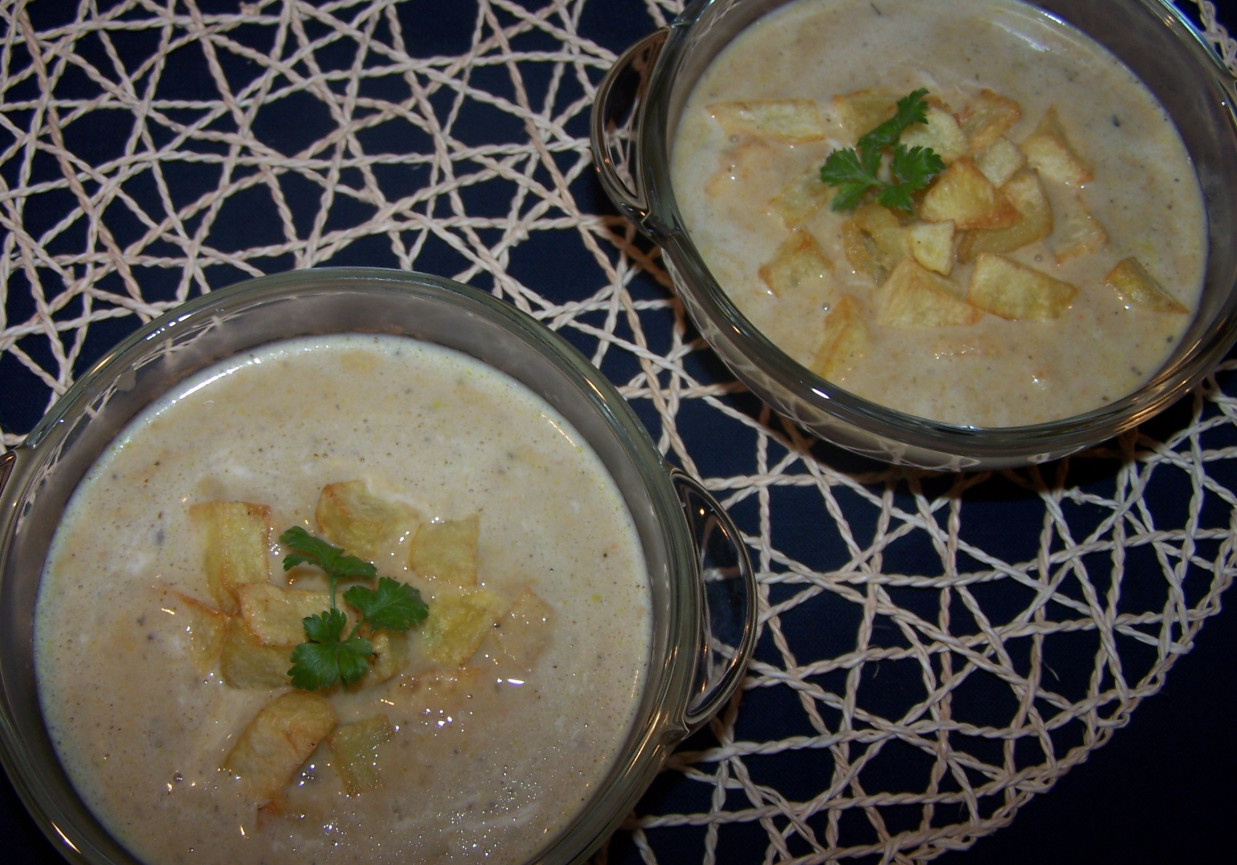Na rosole prosta zupa, czyli serowa ze smażonymi ziemniakami foto