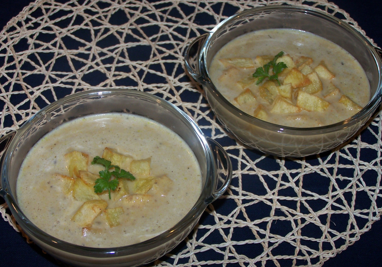Na rosole prosta zupa, czyli serowa ze smażonymi ziemniakami foto
