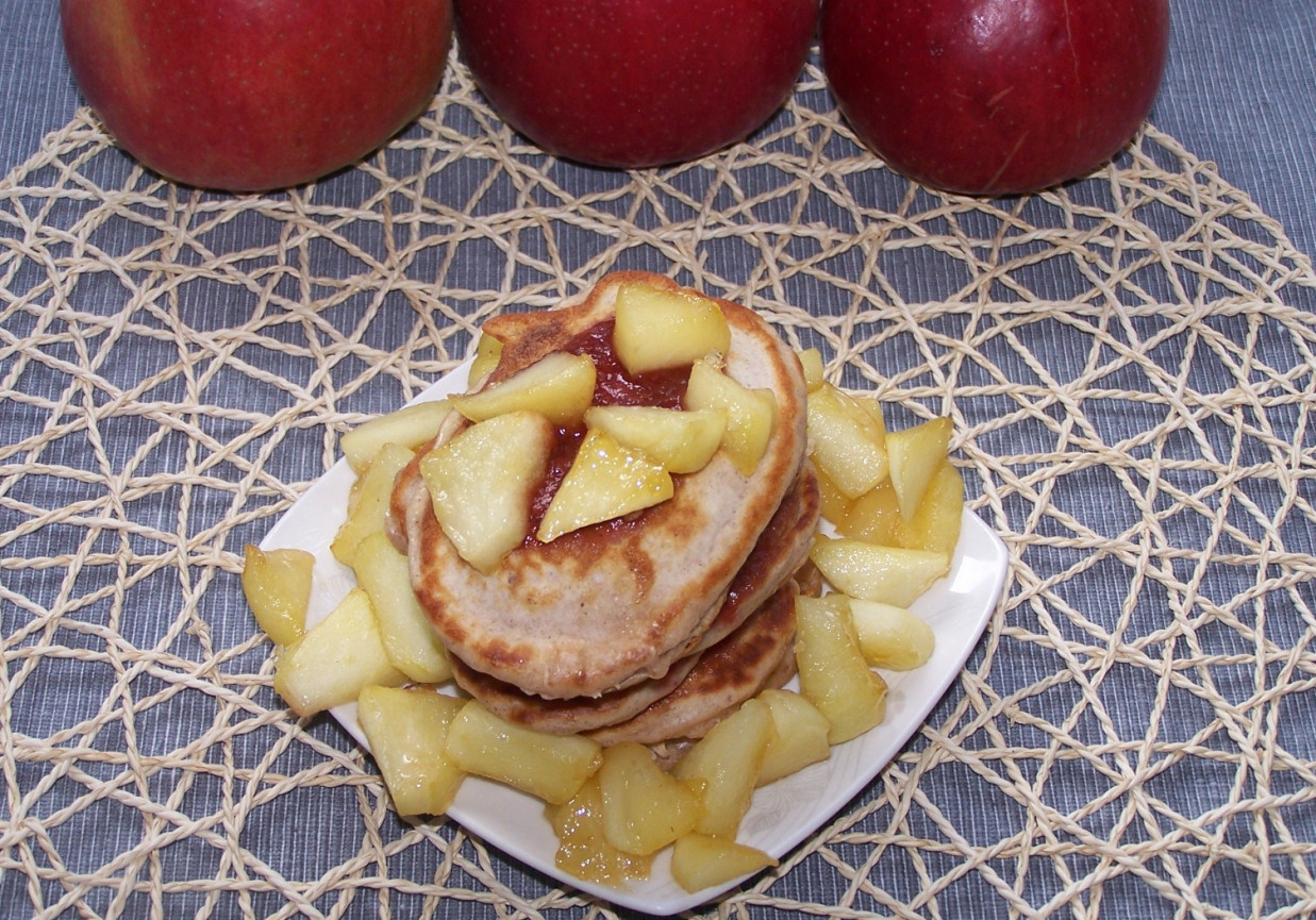 Na śniadanie też dobre, czyli placki na śmietanie z karmelizowanym jabłkiem :) foto