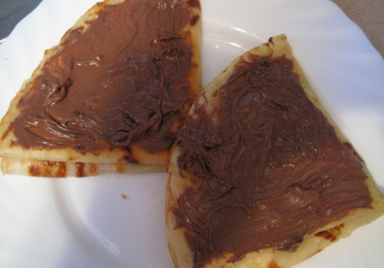 Naleśniki obsmażane na masełku z czekoladą i mascarpone foto