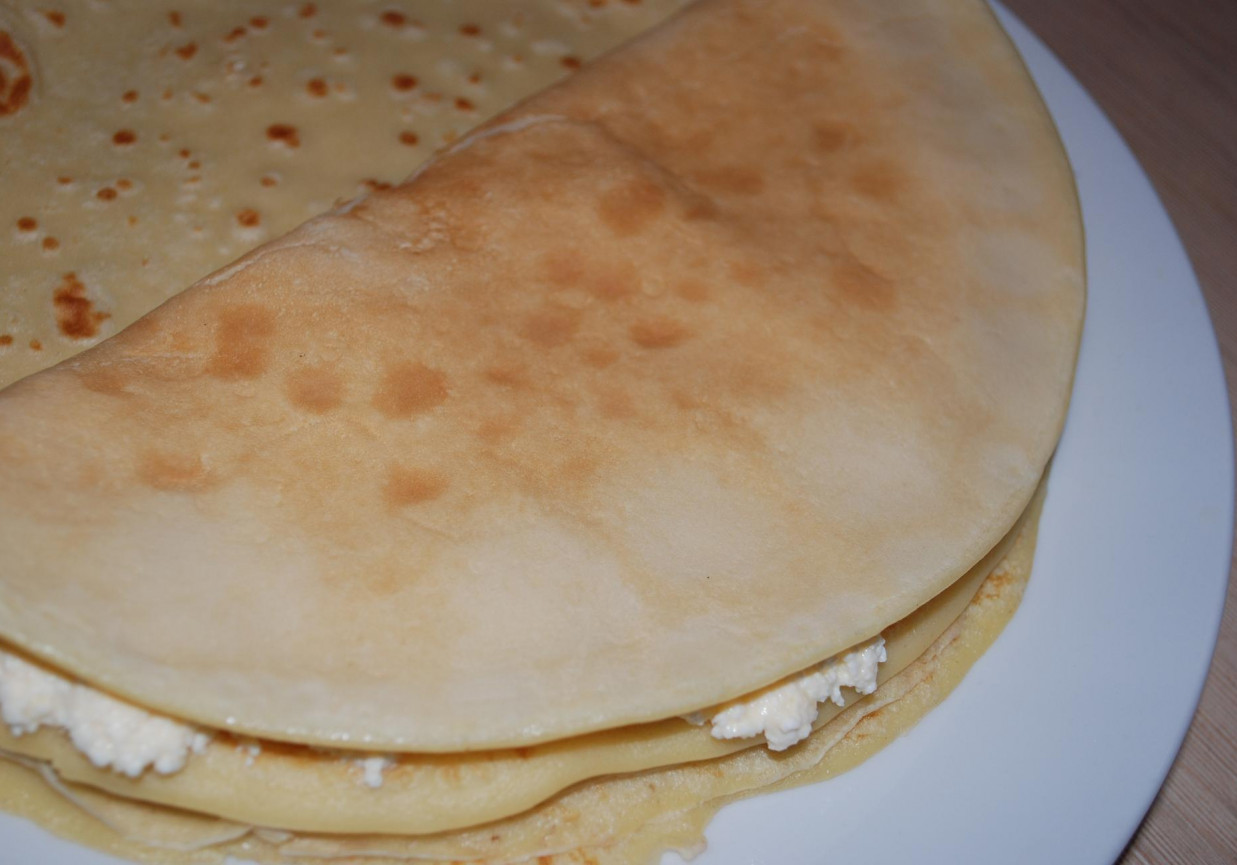 Naleśniki z twarogiem zapiekane na oleju foto