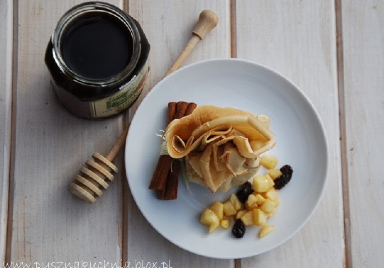 Naleśnikowe sakiewki z jabłkami foto