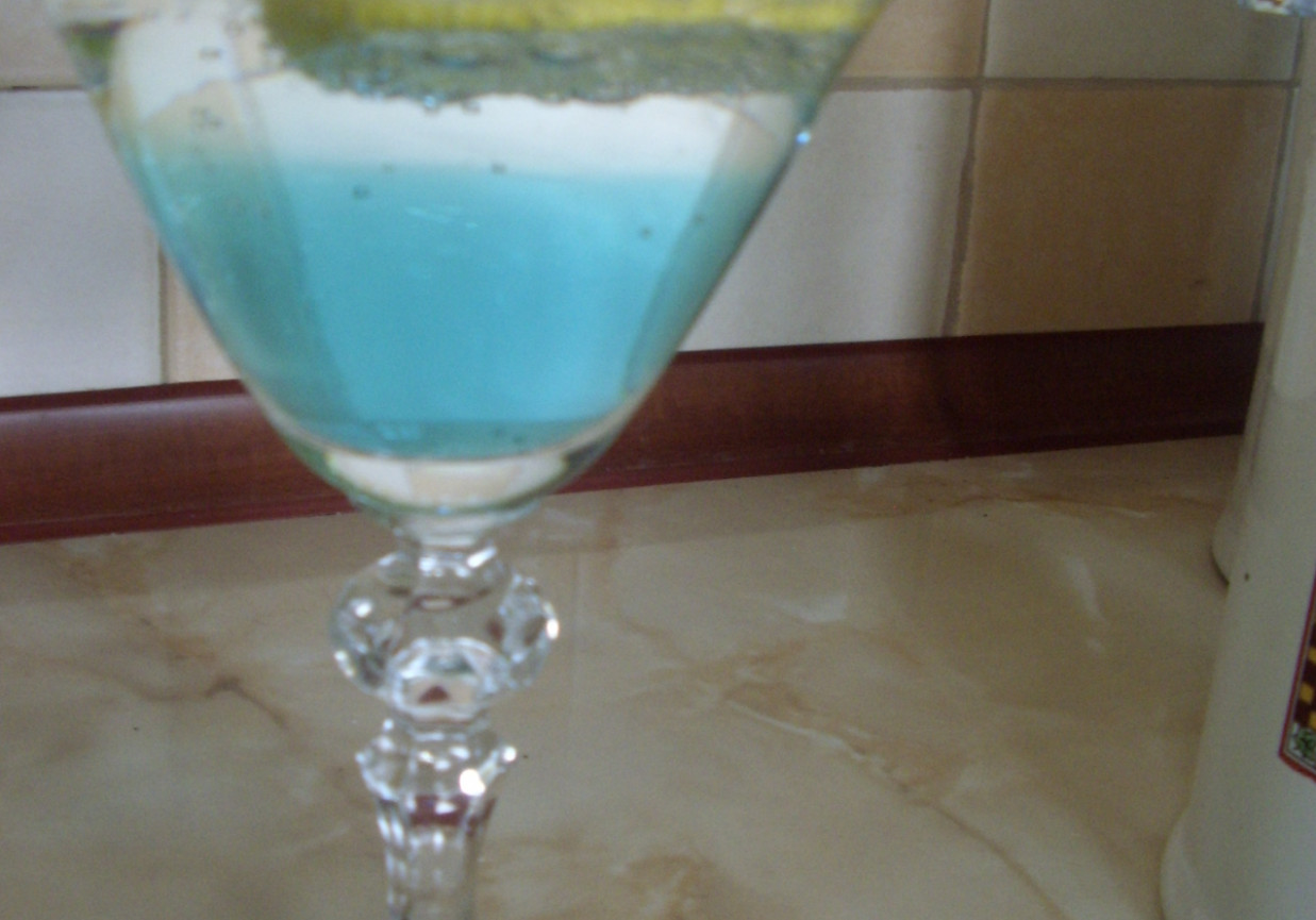 niebieski drink z martini foto
