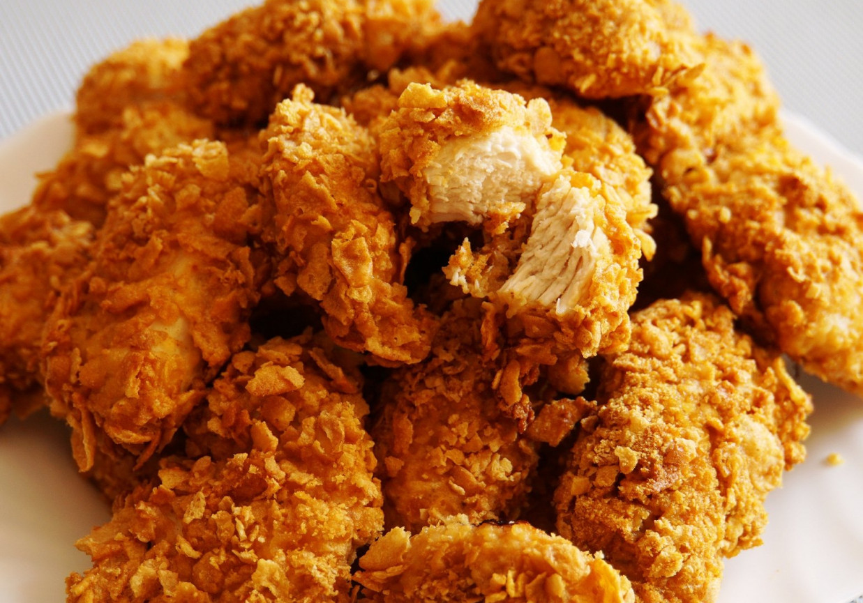 Nuggetsy z kurczaka pieczone w piekarniku foto