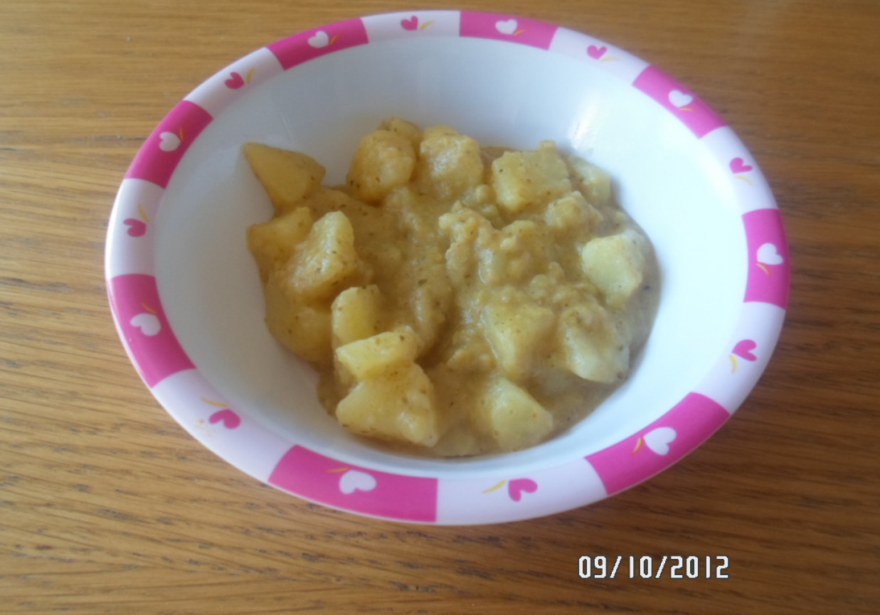 Obiad dla niemowlaka: Ziemniaki zapiekane w sosie brokułowo serowym foto