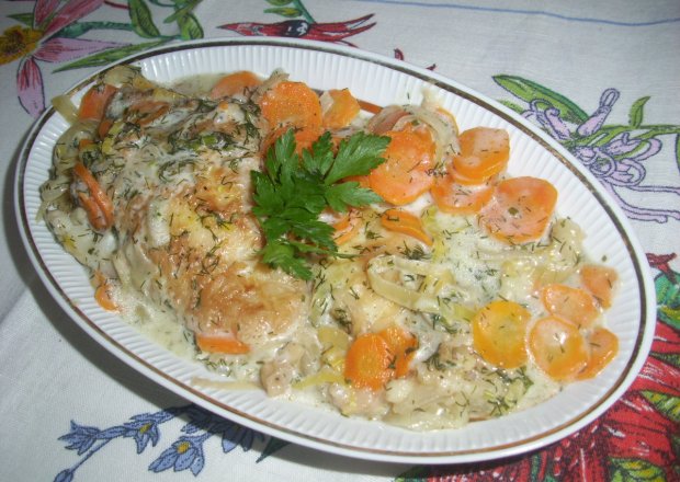 Fotografia przedstawiająca Obiad z limandą żółtopłetwą