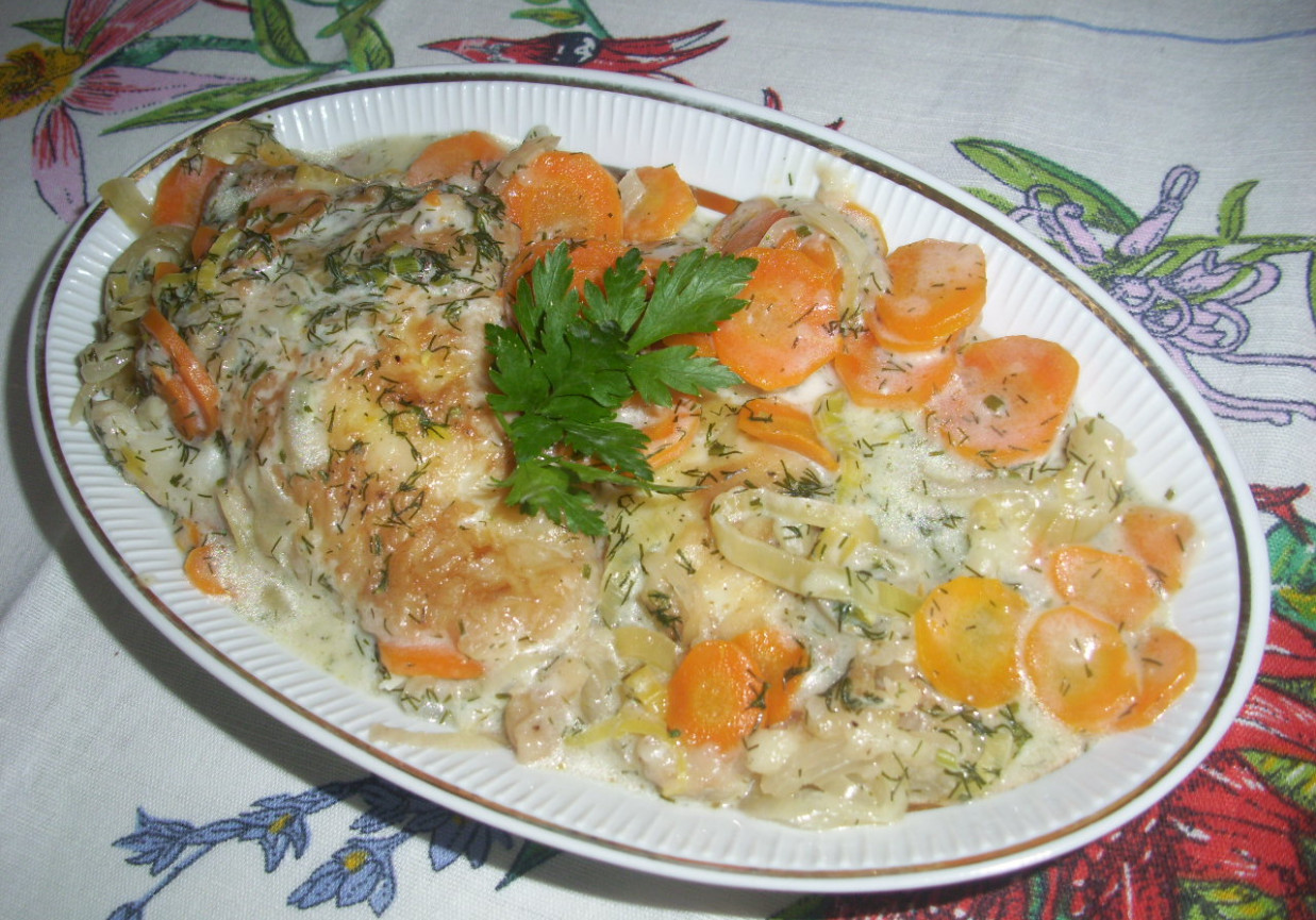 Obiad z limandą żółtopłetwą foto