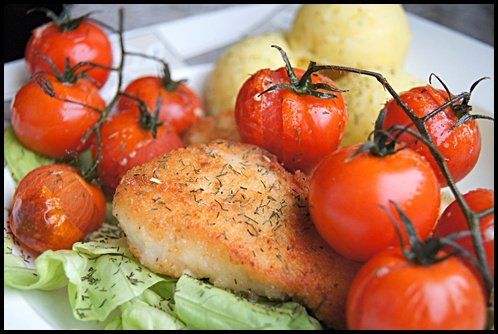 Fotografia przedstawiająca Obiad z pomidorkami w roli głównej
