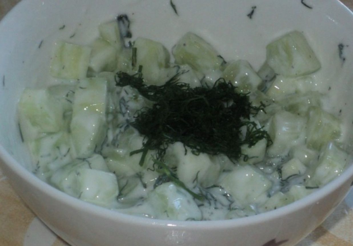 Obiadowa sałatka ogórkowa foto