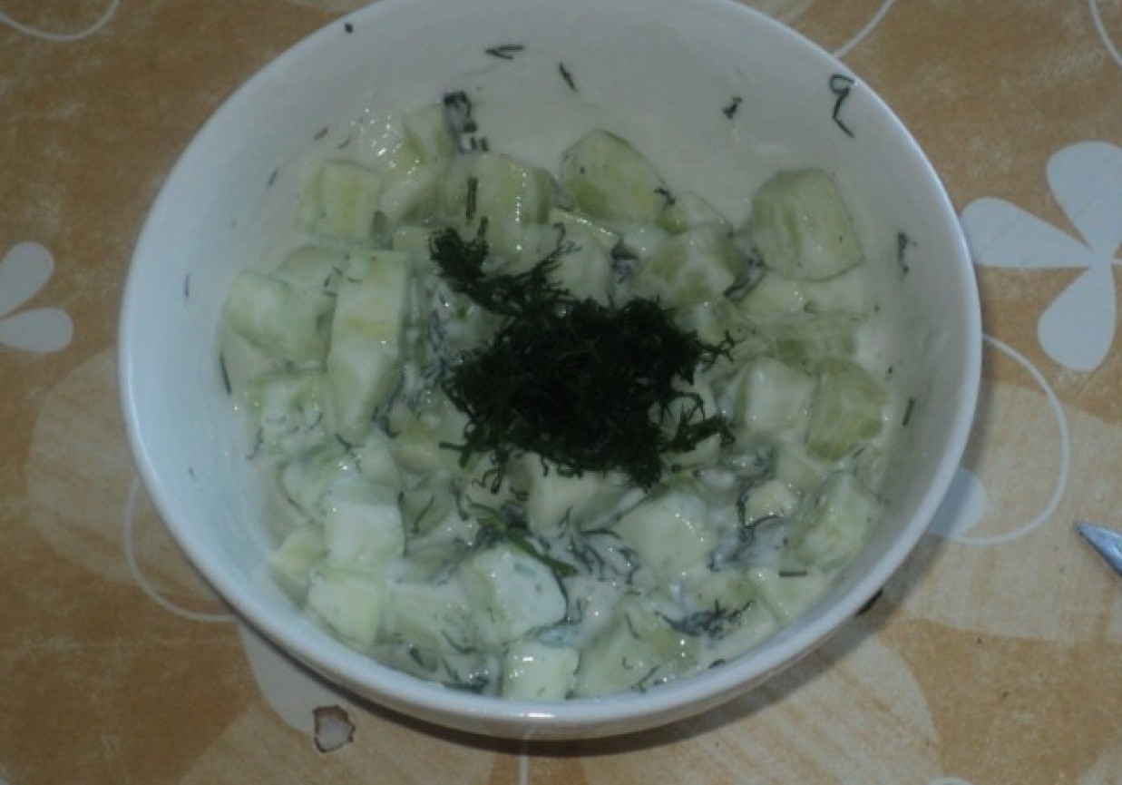 Obiadowa sałatka ogórkowa foto