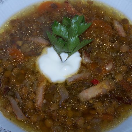 Krok 6 - Odkrywanie nowych smaków, czyli zupa z zielonej soczewicy :) foto