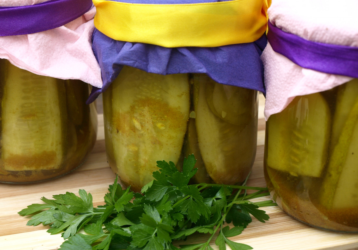 Ogórki curry z musztardą foto