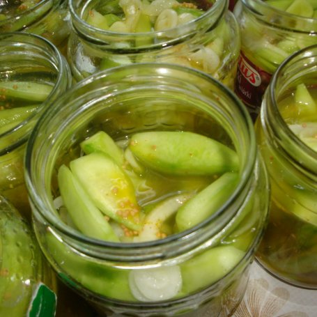 Krok 6 - Ogórki z curry zaprawione do słoików foto