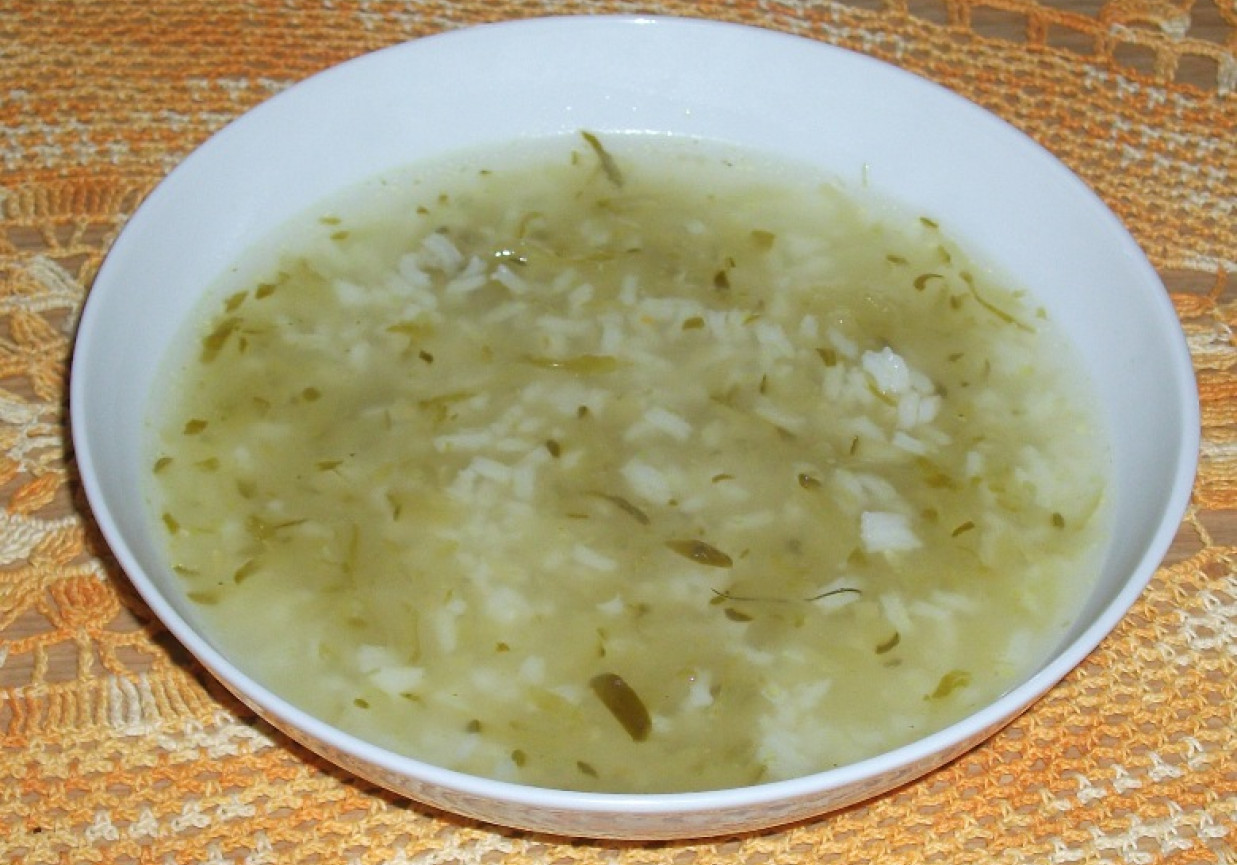 Ogórkowa z ryżem foto