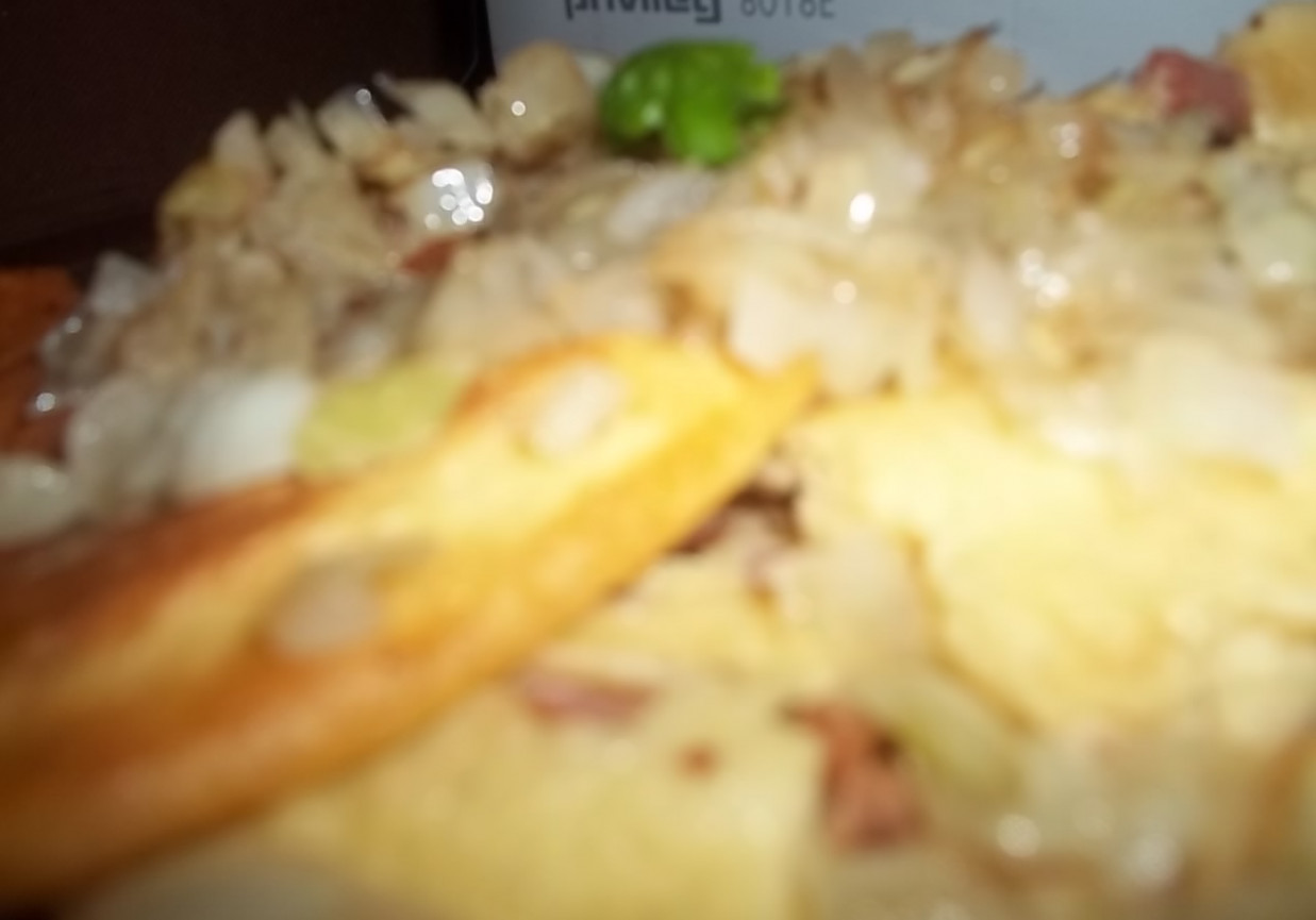 Omlet cesarski na słono z boczkiem foto