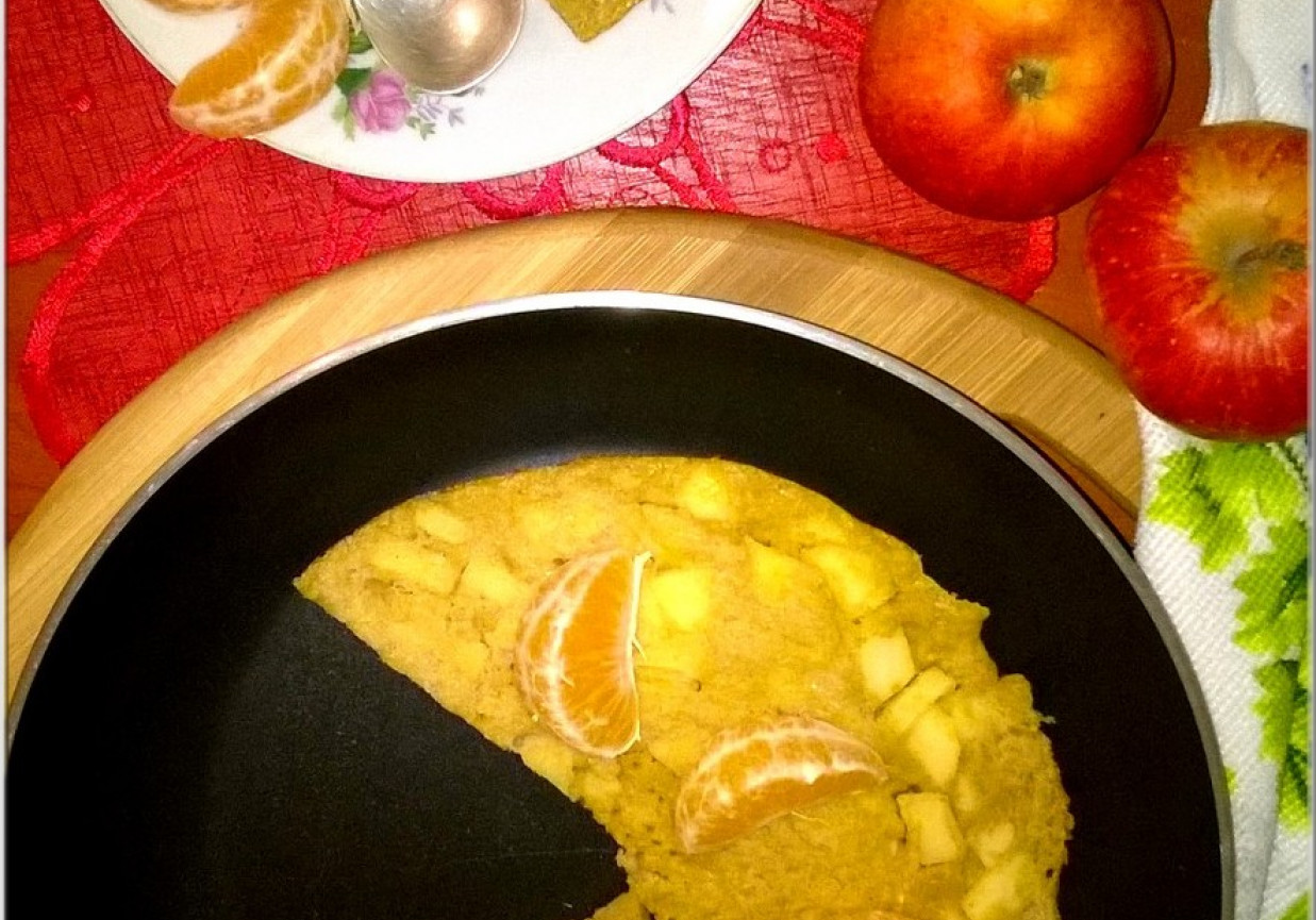 Omlet dyniowy z jabłkiem i cynamonem na mące ryżowej foto