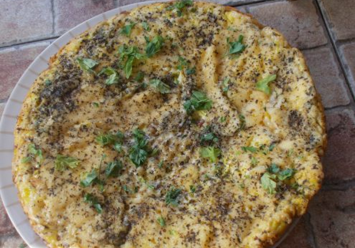 Omlet serowy z ziołami foto
