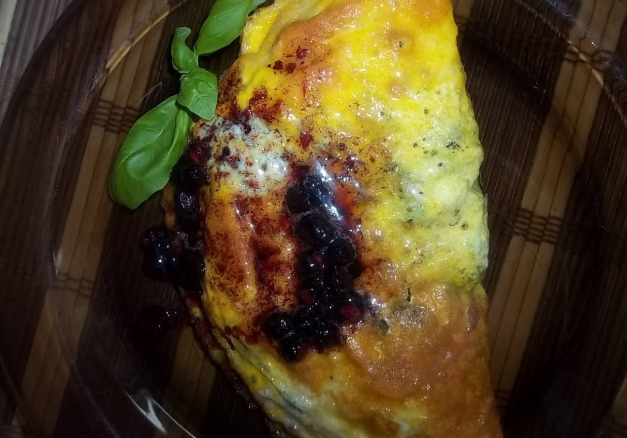 Omlet z jagodami foto