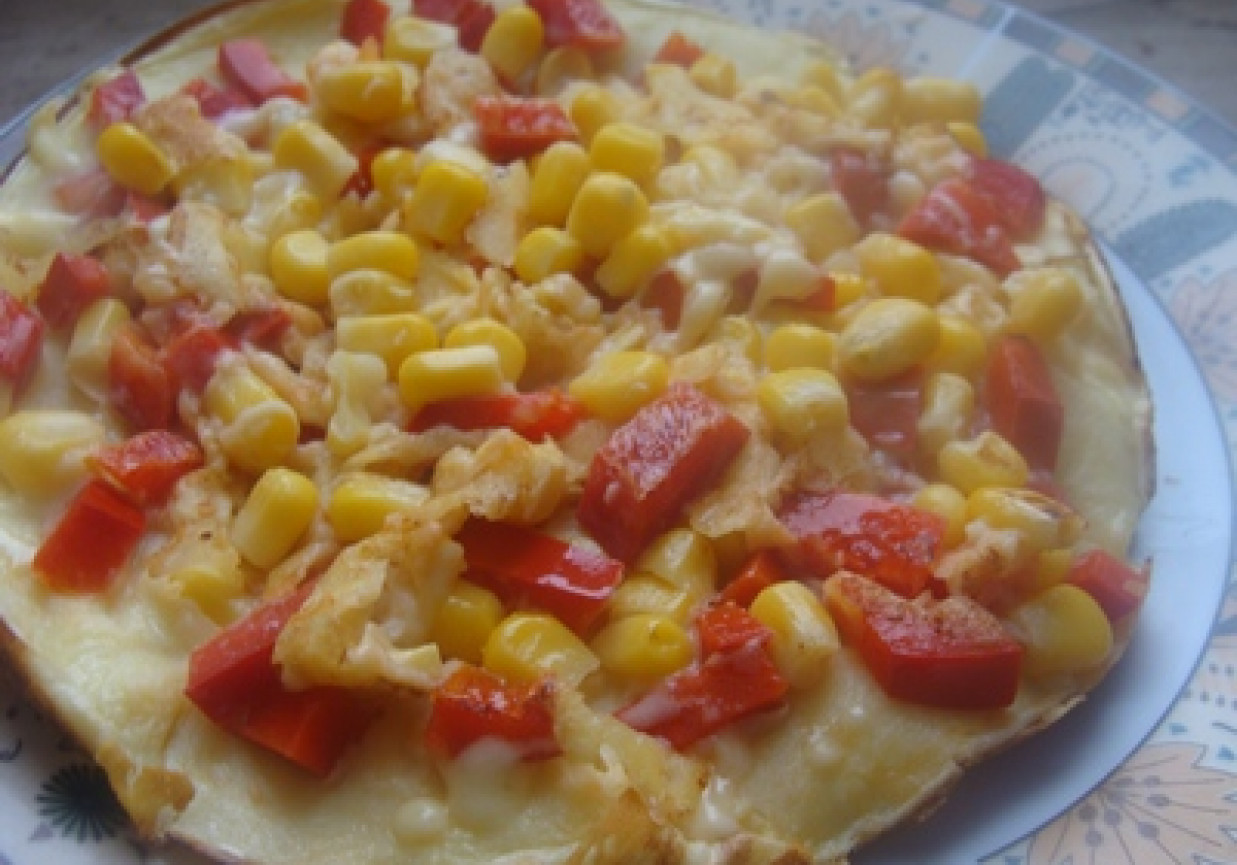 Omlet z kukurydzą foto