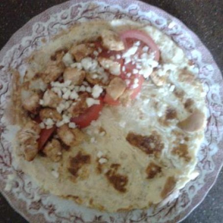 Krok 3 - Omlet z kurczakiem foto