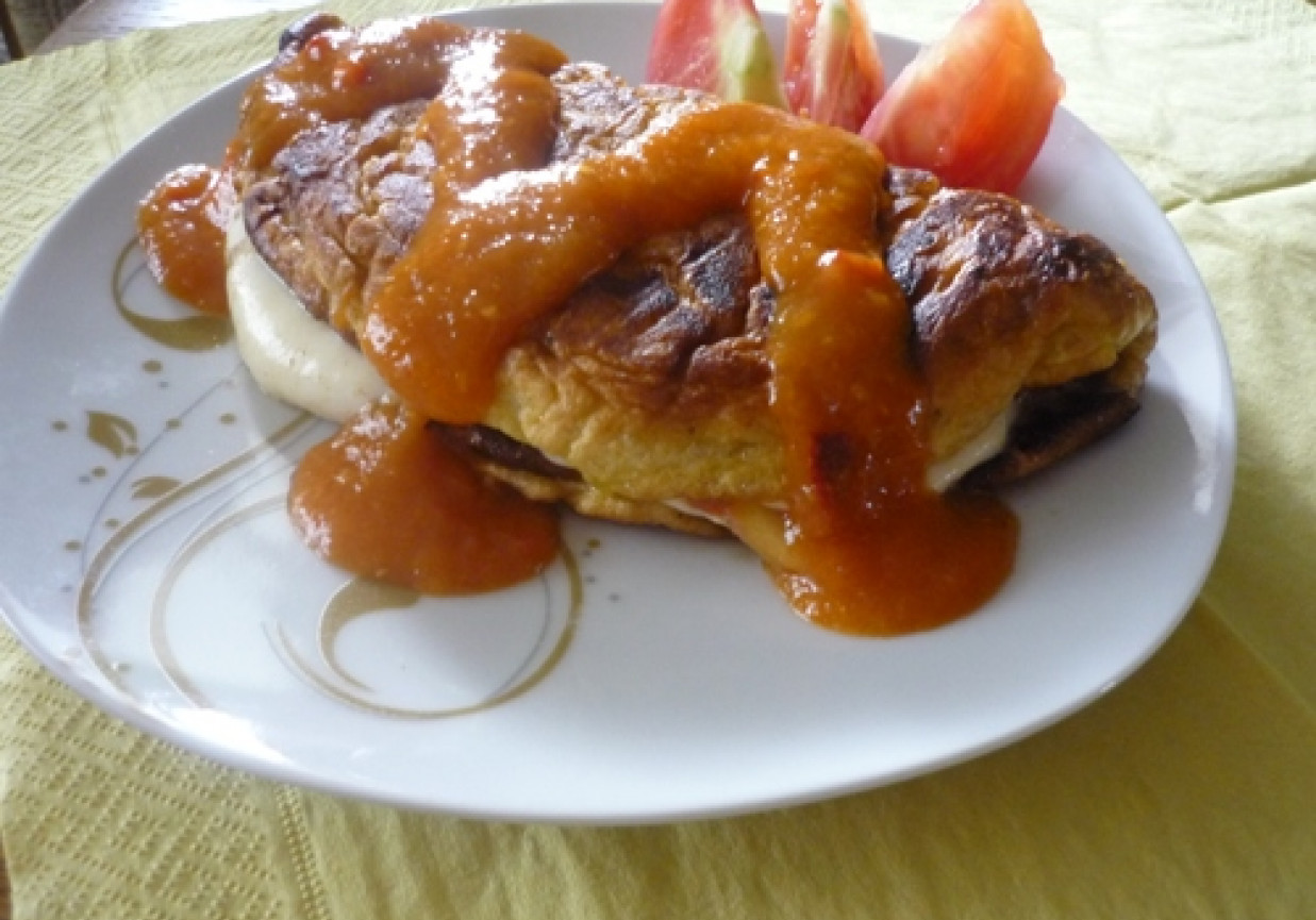 Omlet z mozarella foto