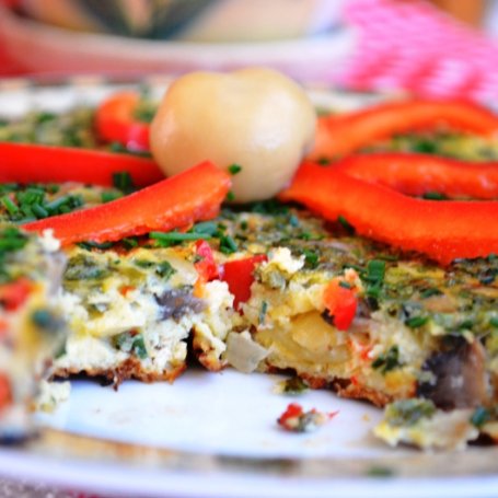 Krok 5 - Omlet z papryką i pieczarkami ( dieta) foto