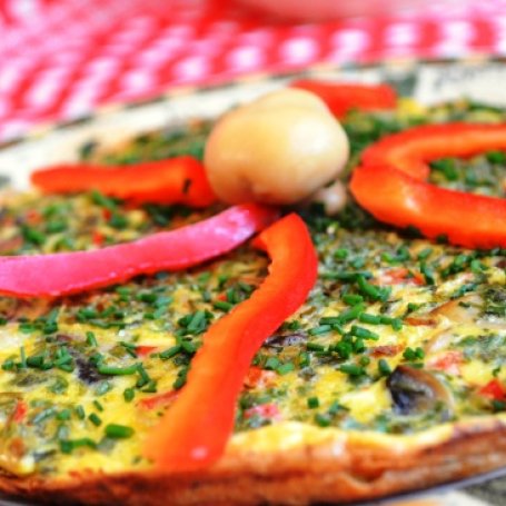 Krok 4 - Omlet z papryką i pieczarkami ( dieta) foto