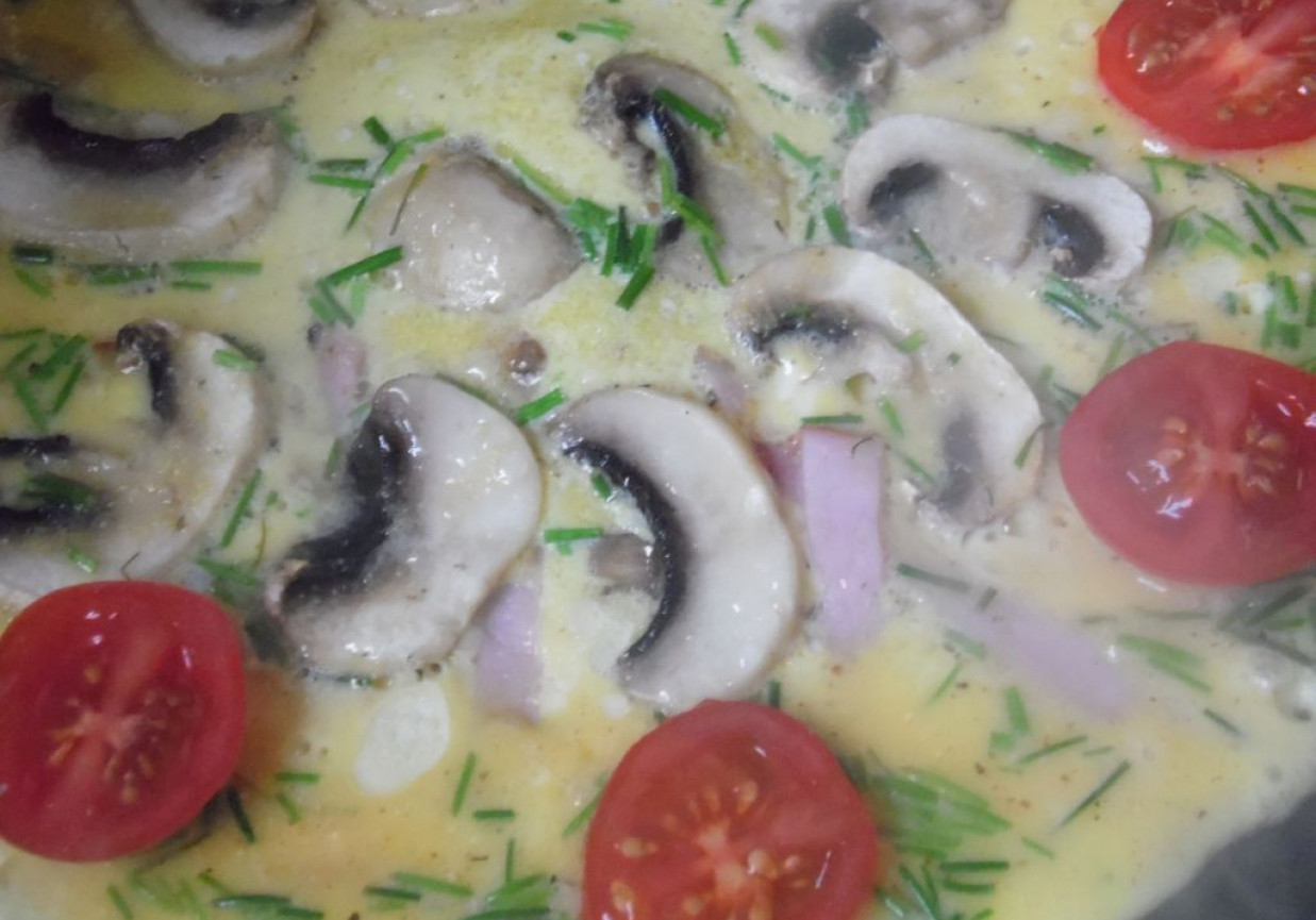 Omlet z pieczarkami foto
