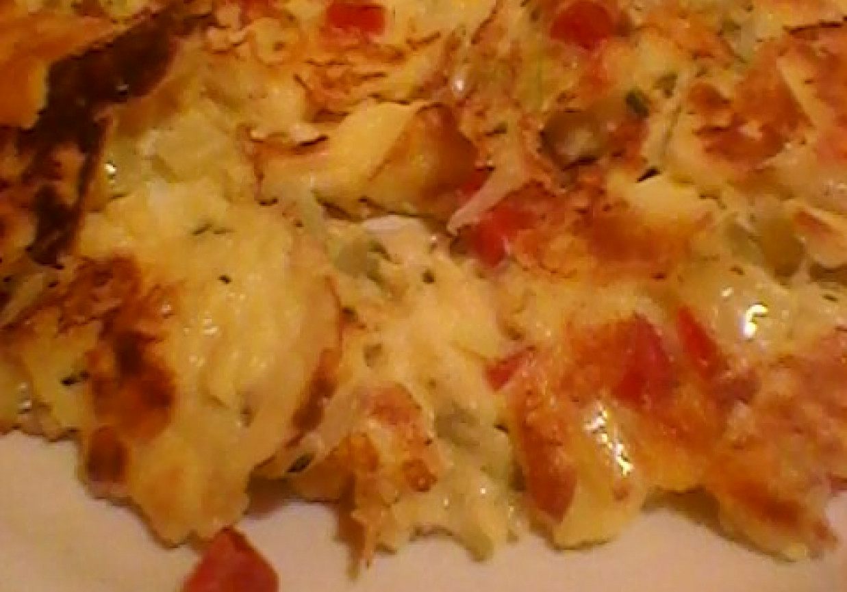 Omlet z serem i cebulą foto