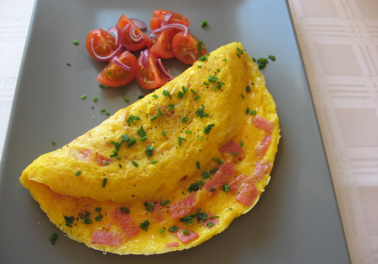 Omlet z szynką foto
