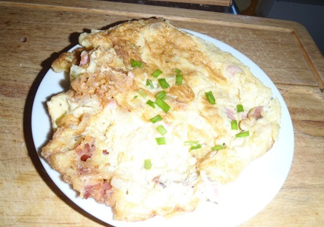 omlet z szynka foto