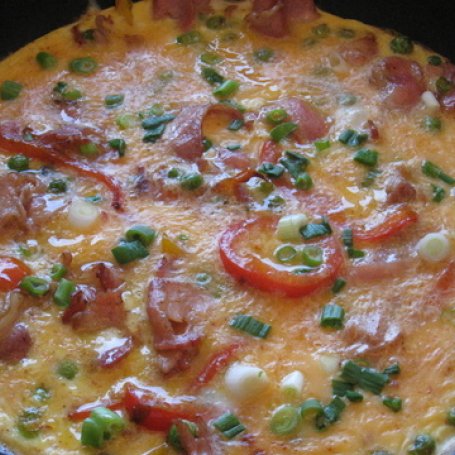 Krok 1 - Omlet z warzywami i boczkiem foto