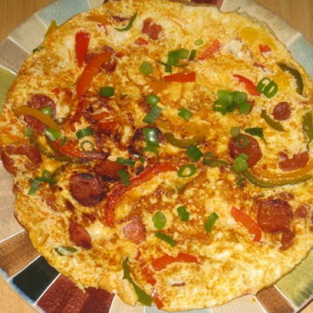 Krok 2 - Omlet z warzywami i boczkiem foto