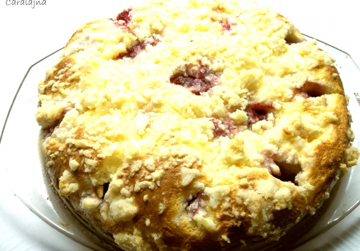 omlet z wiśniami i kruszonką (z piekarnika) foto