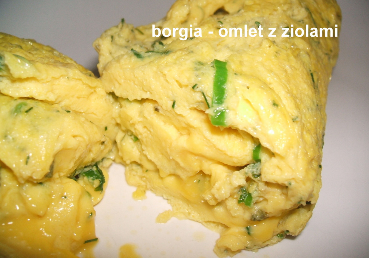 Omlet z ziołami foto