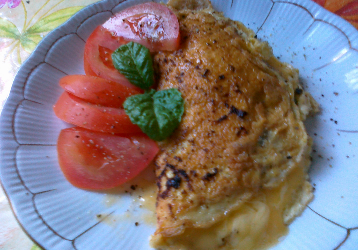 omlet ze szpinakiem i serem foto