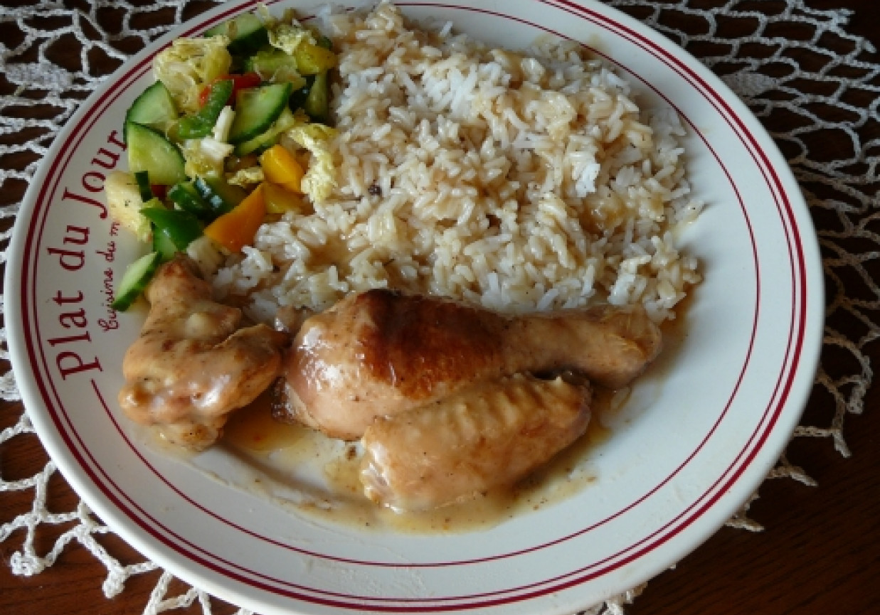 Orientalny kurczak z ryżem foto