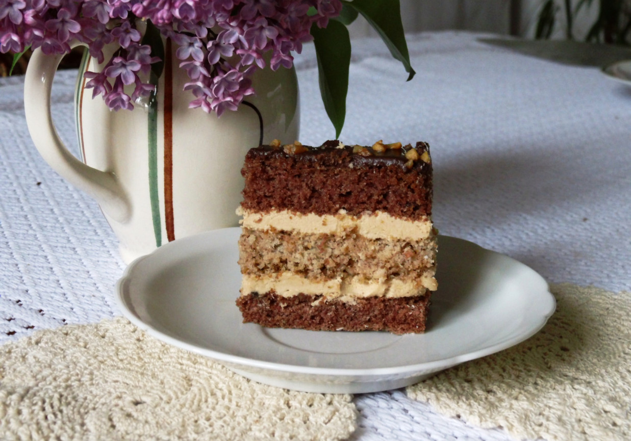 Orzechowo kawowe ciasto foto