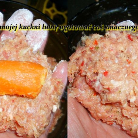 Krok 2 - ostre mielone nadziane  marchewką z rosołu na obiad... foto