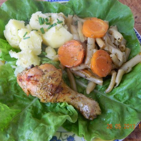 Krok 6 - Pałki kurczaka z warzywami foto