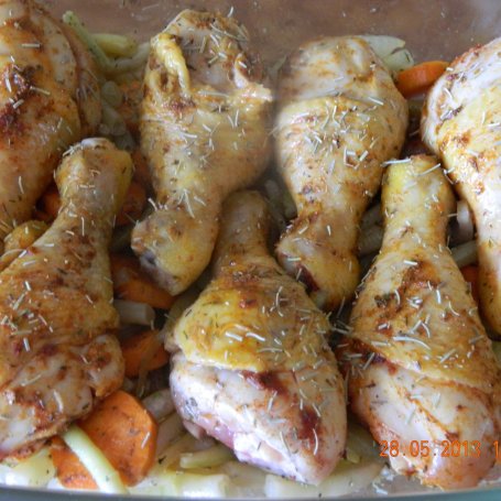 Krok 4 - Pałki kurczaka z warzywami foto