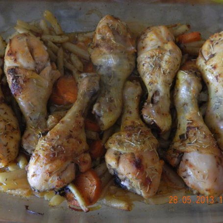 Krok 5 - Pałki kurczaka z warzywami foto