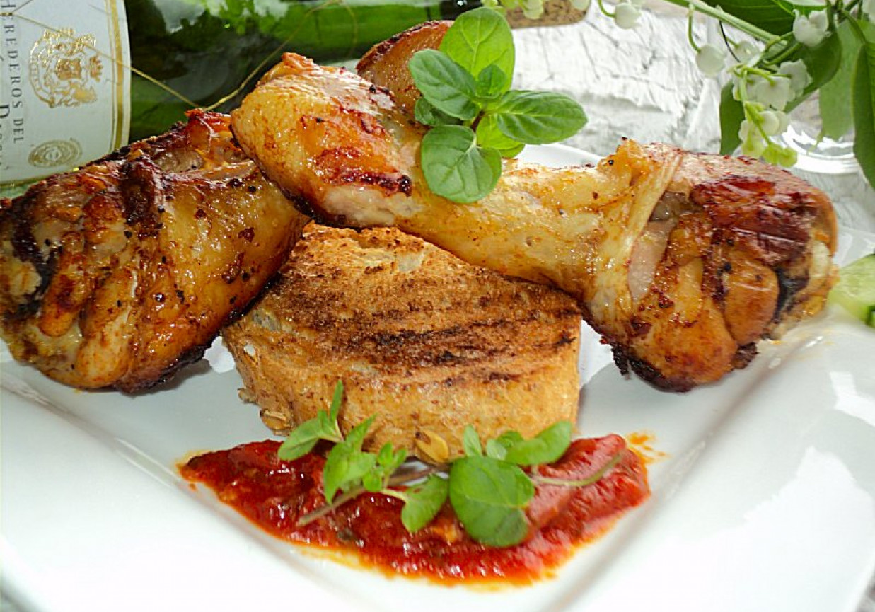 Pałki z kurczaka na ostro w sosie sojowym i worcestershire  foto