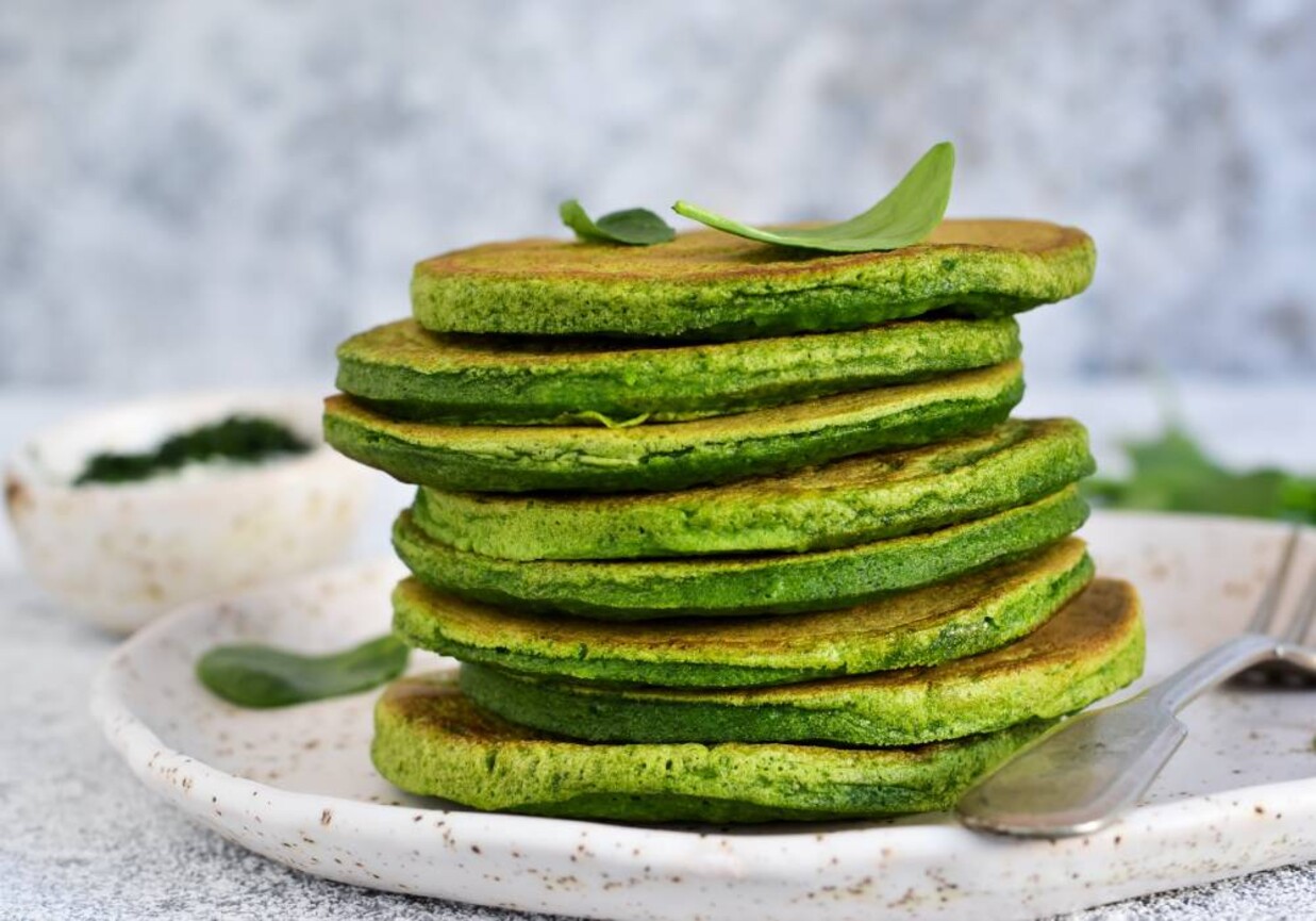 Pancakes szpinakowe foto