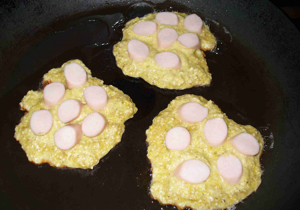 Panierkowe kotleciki z parówką foto