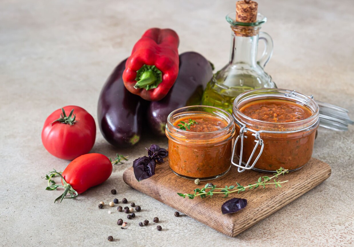 Pasta z bakłażana foto