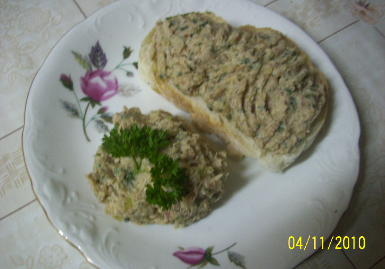 Pasta z boczku i pieczarek foto