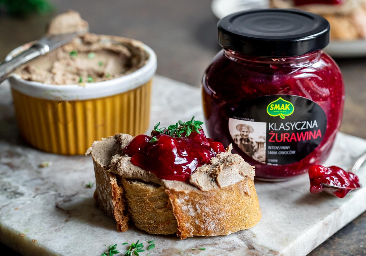 Pâté z wątróbki z żurawiną foto