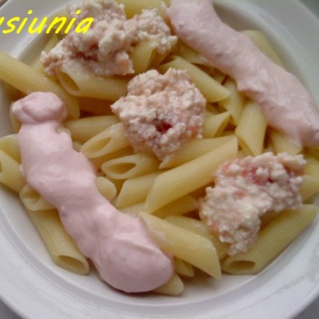 Krok 4 - Penne z twarożkiem na słodko foto
